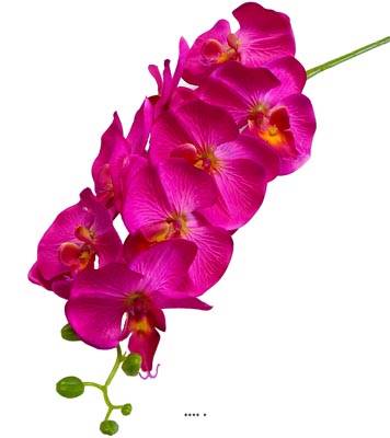 Orchidee Tao factice H105cm 8 fleurons 5boutons de qualité Rose fushia