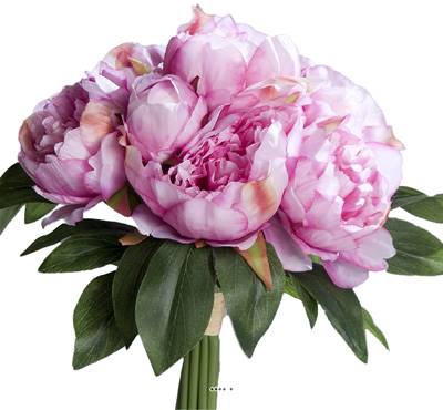 Bouquet de Pivoines artificielles Lavande 7 têtes Diametre 35 cm