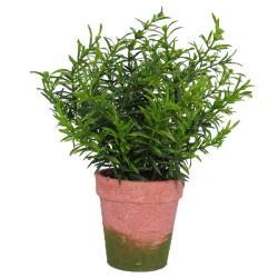 Lot de 4 Herbes aromatiques artificielles en pot