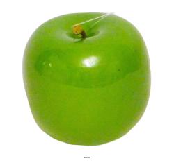 Pomme artificielle verte brillante D6 5cm Superbe en Decoration