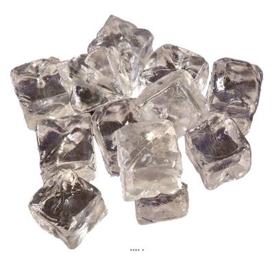 Glaçons artificiel en cube en lot de 12 Plastique soufflé D 30x30 mm