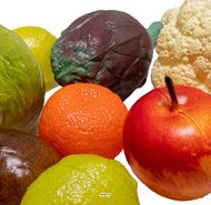 Lot 11 Fruits et Légumes Artificiels Déco Cuisine - plastique soufflé