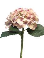 Hortensia artificiel en tige 1 tete 5 feuilles H 50 cm Top Rose
