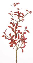 Troène rouge artificiel en branche H 105 cm avec 113 feuilles tissu