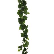 Guirlande de vigne artificielle L 195 cm 120 feuilles en tissu enduit vert 