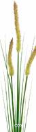 Pennisetum artificiel H 90 cm 3 superbes plumeaux vert rouge