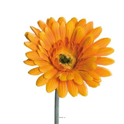 Gerbera artificiel, H 56 cm - D 11 cm superbe Orange