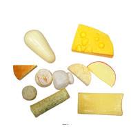 Assortiment de Fromages factices X 10 en Plastique soufflé L 55-160 mm