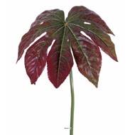 Feuille de Fatsia artificielle H 86 cm Diamètre 36 cm superbe imitation Vert-rouge