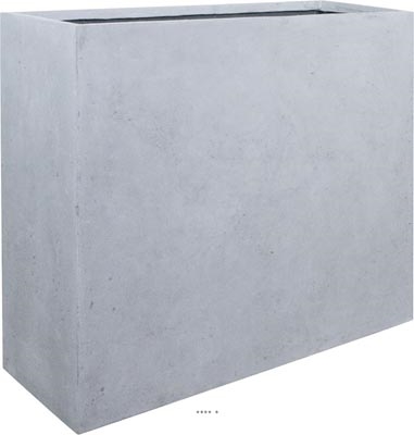 Bac en Polystone Splitt Ext. Claustra L 100x 35 x H 80 cm Gris ciment