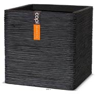 Bac Fibres et magnesium Hilo Ext. Cube L 40 x 40 x H40 cm Noir