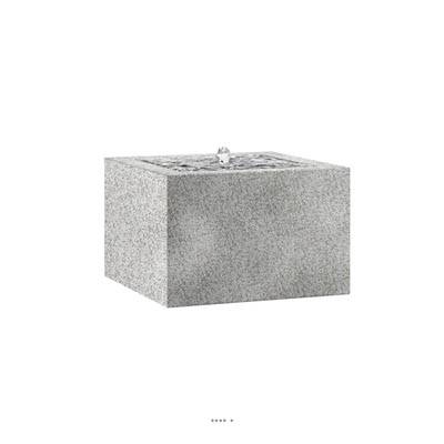 Fontaine fibres de verre/ composite Ext. cylindre 57cm 57cm H37cm gris