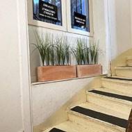 Jardinière contemporaine rectangulaire en terre cuite, L 21 x l 12 x H 13 cm, Terre cuite