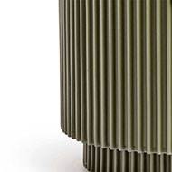 Vase cylindre Groove plastique H 9 x D 8 cm Vert