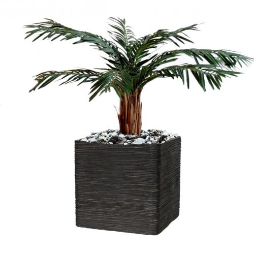 Palmier Artificiel Cycas en pot tronc Haut H 80 cm Vert