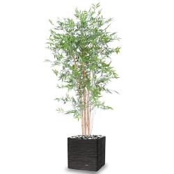 Bambou artificiel en pot special UV pour extérieur H 180 cm Vert