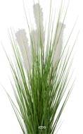 Herbe de la Pampa factice en pot beau plumet H120cm D55cm Blanc neige
