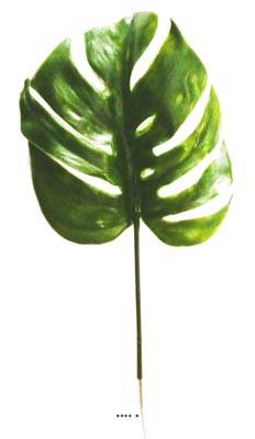 Feuille de Philodendron x6 H39cm Plastique ext. D15cm Originale