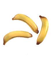Banane artificielle en lot de 3 en Plastique soufflé L 150x35 mm