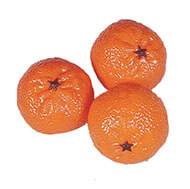 Mandarine artificielle en lot de 3 en Plastique souffl D 65x50 mm