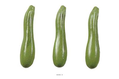 Courgette verte artificielle X 3 en Plastique soufflé L 180x40 mm