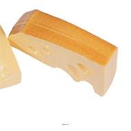 Tranches de Gruyere artificiel x2 en Plastique soufflé L 160x100 mm
