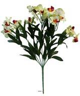 Bouquet d'Orchidées factices 21 fleurs hauteur 33cm superbe Blanc-vert