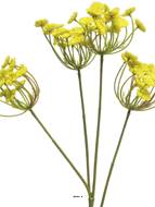 Fleur d’Aneth artificielle en tige, 4 ramures, H 68 cm Jaune - BEST