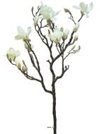 Fleurs de Magnolia artificiel en branche, H 128 cm Crème - BEST