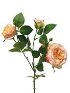 Rose Paris artificielle, ramifiée, 3 têtes, 61 cm Rose - BEST
