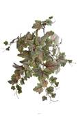 Chute de vigne artificielle 9 ramures  H 45 cm vert-rose