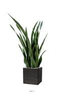 Sansevieria artificiel en pot H 110 cm en plastique haut de gamme