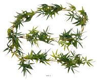 Guirlande de bambou artificiel ramifiée plastique L 190 cm Vert