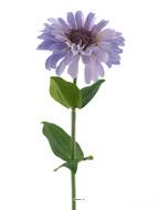 Fleur Zinnia artificielle H 58 cm tête D 12 cm Ultra-réaliste Lavande