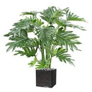 Philodendron Selloum artificiel en pot L 50 cm H 63 cm Vert