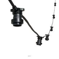Guinguette L 500 cm 5 portes ampoule douille E27 