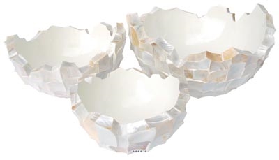 Bac Fibre de verre Sea Int. Bol D 40 x H 24 cm Creme