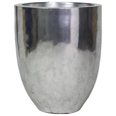 Bac en composites Charm Int. Colonne ronde D 50 x H 60 cm Argent