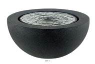 Bac Insert Inox 18/10 & Lampe Led Water A Ext. Fontaine D57xH30cm Noir