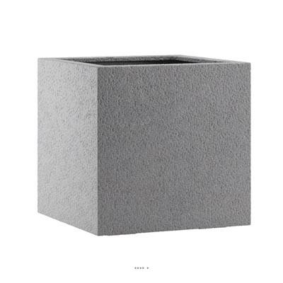 Bac fibres de verre/ composite Ext. cube 37cm 37cm H37cm gris foncé