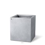 Bac fibres de verre et composite 40 x 40 cm H 44 cm Ext. cube gris clair