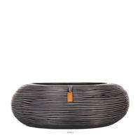 Bac Rib en fibres de verre Int. bol rond bas 35x10 cm noir