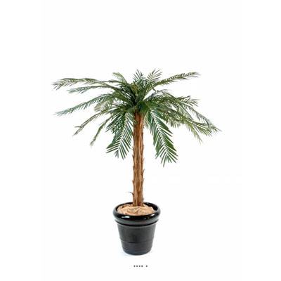 Palmier Artificiel Cycas en pot tronc Haut H 140 cm Vert