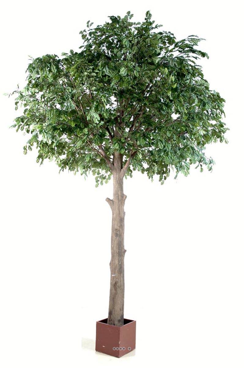 Chene arbre artificiel H 210 cm L 120 cm tronc naturel en pot du site  Artificielles.com