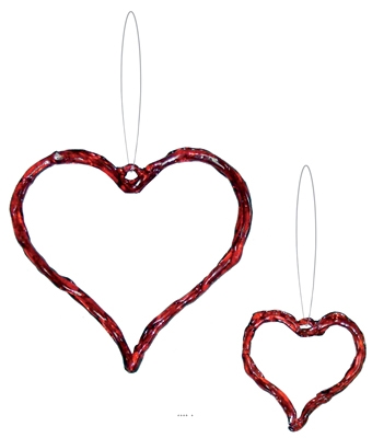 Coeurs Amour toujours 2 pieces H 8 et 15 cm