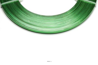 Fil aluminium Plat Vert pomme souple lg 5 mm L 10 mètres décoration