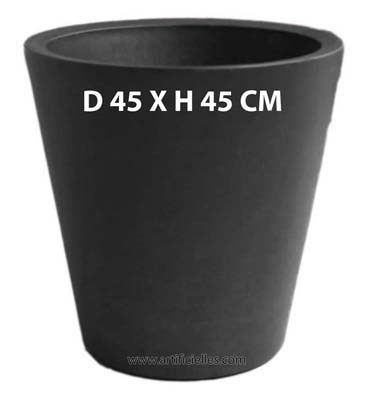 Bac VASO plastique D45xH45cm Anthracite int./ext. double paroi