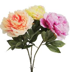 Pivoine artificielle Rose tendre H 63 cm très belle tête