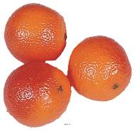 Orange artificielle en lot de 3 en Plastique soufflé D 75 mm