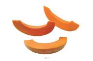 Tranche de Melon artificiel en lot de 3 Plastique souffl L 180x40 mm